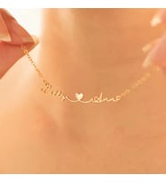 Kişiye Özel Minimalist Çift İsim Kolye 925K Gümüş (Gold)