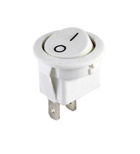 IC-133A  Yuvarlak Işıksız Anahtar On-Off 2P Beyaz