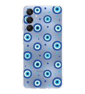 PrintiFy Galaxy A26 ile Uyumlu Nazar Boncuğu 1 Baskılı Kamera Korumalı Şeffaf Silikon Kılıf