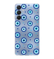 PrintiFy Galaxy A26 ile Uyumlu Nazar Boncuğu 1 Baskılı Kamera Korumalı Şeffaf Silikon Kılıf