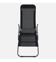 Katlanabilir Siyah Şezlong 136 x 61 x 102 cm