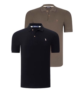 İKİLİ SET T8561 DEWBERRY ERKEK TSHIRT-SİYAH-YEŞİL