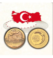 TÜRKİYE CUMHURİYETİ ANADOLU MEDENİYETLERİ SERİSİ NO.11 HATIRA PARASI 22 AYAR ALTIN