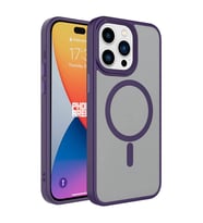 Apple iPhone 15 Pro Max Kılıf Mat Arka Yüzey Wireless Şarj Özellikli Zore Flet M-safe Kapak