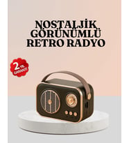 Bluetooth lu Retro Radyo - Fm Destekli Nostaljik Hoparlör