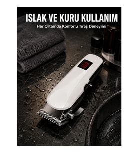 Mey İthalat® Tıraş Makinesi Profesyonel Saç Ve Sakal Kesme Milim Ayarlı Dijital Göstergeli Yeni Nesi