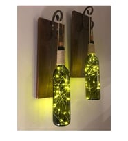 Led Işıklı Ceviz Renkli Duvar Aplik 2'li Set (Çok Renkli)