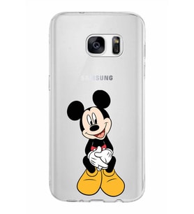 Samsung Galaxy S7 Kapak Mickey Mouse Tasarımlı Şeffaf Silikon Kılıf