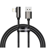 Baseus Legend Elbow USB to iPhone Lightning 2.4A Hızlı Data Şarj Kablosu 1m-(5775 - GLST4946-663 (Siyah)