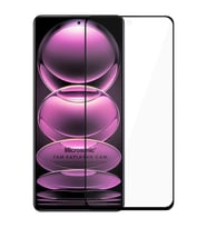 Microsonic Xiaomi Redmi Note 12 Pro Tam Kaplayan Temperli Cam Ekran Koruyucu Siyah