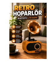 Retro Mini Bluetooth Hoparlör FM Radyo USB SD AUX Destekli 5W Kablosuz Müzik Çalar