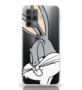 Oppo Reno 5 Lite Uyumlu Bugs Bunny Desenli Şeffaf Telefon Kılıfı