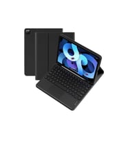 Fuchsia iPad 11. Nesil A16 2025 ile Uyumlu Touch Padli Bluetoothlu Klavyeli Standlı Tablet Kılıfı (Siyah)