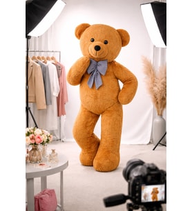 130 cm Dev Büyük Peluş Ayı – Sevimli Tasarım Büyük Peluş Oyuncak (Kahverengi)