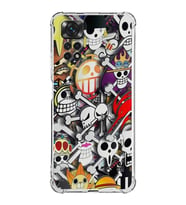 Xiaomi Redmi Note 11 Kamera ve Köşe Korumalı  Antishock Kapak Anime Tasarımlı Şeffaf Kılıf