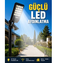 Hareket Sensörlü Solar Led Aydınlatma 3 Modlu Uzaktan Kumandalı Bahçe Lambası