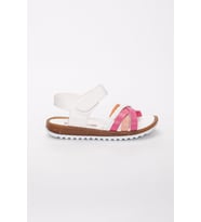 Şirin Bebe 3326 Beyaz Pembe Kız Çocuk Sandalet Ayakkabı (Beyaz-Pembe)
