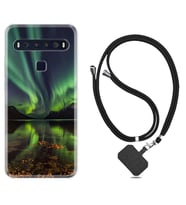 TCL 10L 10 Plus 10SE 20E 20SE 30 L7 Kılıf Boyun Askılı Silikon Kuzey Işıkları 1327