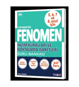 Fenomen Yayıncılık FENOMEN  YAYINCILIK 8.Sınıf  Yazım Kuralları Ve Noktalama İşaretleri Soru Bankası (Çok Renkli)