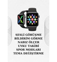 İthalat® İkili Set Dev Kampanya Ucuz Kulaklık Ucuz Akıllı Saat Gürültü Önleyici Uzun Pil Ömrü