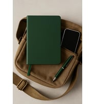 Lexroo Defter, Noktalı Defter, Termo Deri Kapaklı Noktalı Defter, 128 Yaprak A5 Defter