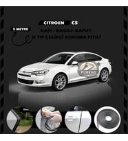 Citroen C5 Oto Araç Kapı Koruma Fitili 5metre Parlak Siyah Renk
