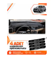 KİA SPORTAGE (2018-2021) Uyumlu Ön Torpido Koruma Kılıfı Halısı - Siyah