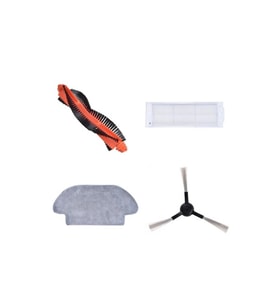 Xiaomi Vacuum Mop 2S (XMSTJQR2S) Robot Süpürge Uyumlu - Siyah 4'lü Yedek Parça Seti