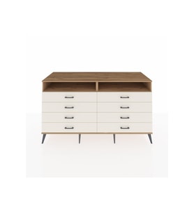 Kronos Konsol 2 Raflı 8 Çekmeceli  176x59x99 Çam-Çam/Aytaşı