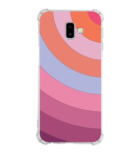 Samsung Galaxy J6 Plus  Köşe Korumalı Antişok Kapak Renk Cümbüşü Tasarımlı  Silikon Kılıf (Şeffaf)