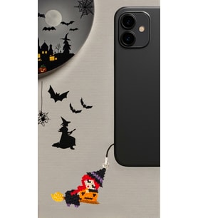 Miyuki Boncuk El Yapımı Cadı Telefon Çarmı - Charm Halloween Cadılar Bayramı (Çok Renkli)