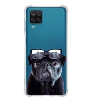 PrintiFy Samsung Galaxy M12 Uyumlu Köpek 3 Baskılı Şeffaf Köşe Korumalı Antişok Kılıf
