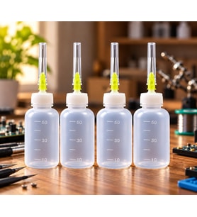 4 ADET 50ML Tekrar Kullanılabilir Kolay Doldurulan Çok Amaçlı Şırıngalı Plastik Şişe, Tutkal Aplikatör Şişesi, Rosin Lehim akı, Temizlik,Kozmetik Sıvıları,Yapıştırıcılar İçin Tasarlanmış