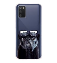 PrintiFy Samsung Galaxy A02s ile Uyumlu 1mm Slim Fit Köpek 3 050f Baskılı Şeffaf  Kılıf