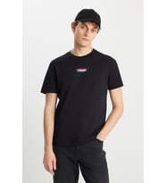 Regular Fit Small Logo T-shirt Siyah