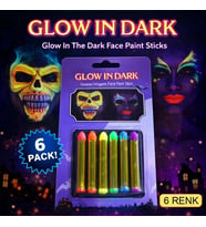 Fosforlu Glow Parti Boyası 6 lı - Karanlıkta Parlayan Yüz Boyası