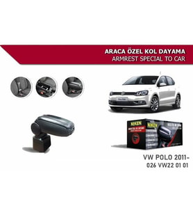 Volkswagen Polo Araca Özel Kol Dayama Kolçak 2009 sonrası Niken (Siyah)