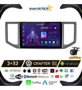 Volkswagen Crafter 2+64GB Android 13 Kablosuz Carplay 2017-2022 Navigasyon Multimedya Sistemi