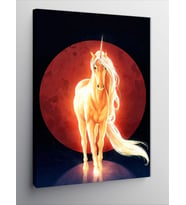 Kanvas Tablo Güneş Ve Unicorn