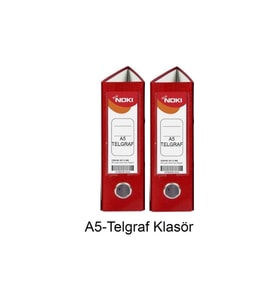 Telgraf Klasör Kırmızı Geniş A5 Plastik 2 Adet