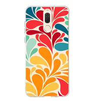 PrintiFy Huawei Mate 10 Lite ile Uyumlu 1mm Slim Fit Retro Renkler 5 Baskılı Şeffaf  Kılıf