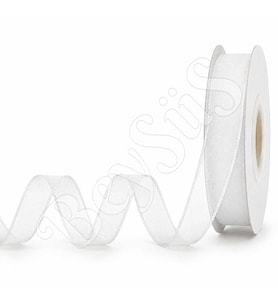 Organze Kurdele 10 mm Beyaz