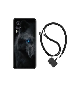 Vivo Y51 Kılıf Resimli Desenli Silikon Boyun Askılı Dark Wolfs 1834