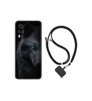 Vivo Y51 Kılıf Resimli Desenli Silikon Boyun Askılı Dark Wolfs 1834
