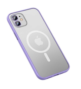 Apple iPhone 12 Kılıf Zore Mokka Lens Koruyuculu Wireless Kılıf (Lila)