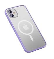 Apple iPhone 12 Kılıf Zore Mokka Lens Koruyuculu Wireless Kılıf (Lila)