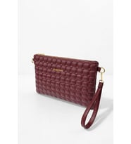 Kadın Suni Deri Ayarlanabilir Çapraz Ve El Askılı Portföy, Clutch Çanta S-1424 (Bordo)
