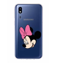 Samsung Galaxy A2 Core  Kapak Minnie Mouse Tasarımlı Şeffaf Silikon Kılıf