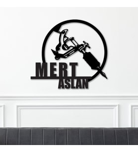 Kişiye Özel Tattoo - Dövmeci Temalı Dekoratif Tablo