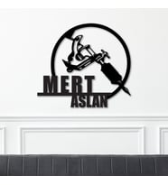 Kişiye Özel Tattoo - Dövmeci Temalı Dekoratif Tablo